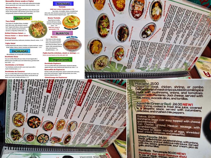 Ixtapa Mexican Restaurant Menu