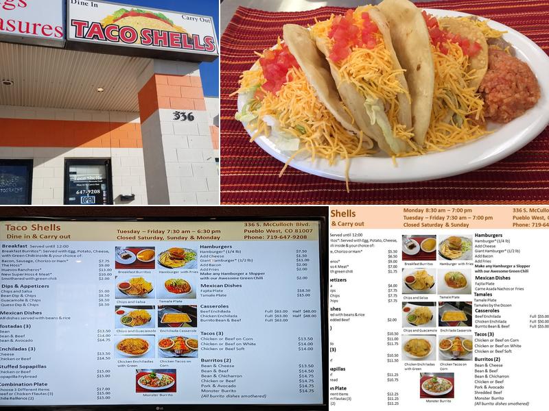 Taco Shells Menu
