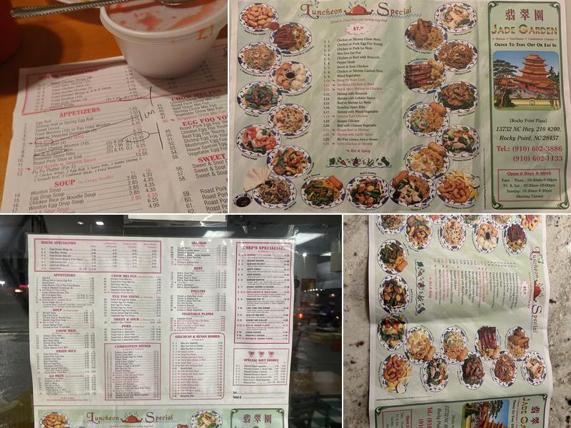 Jade garden Menu
