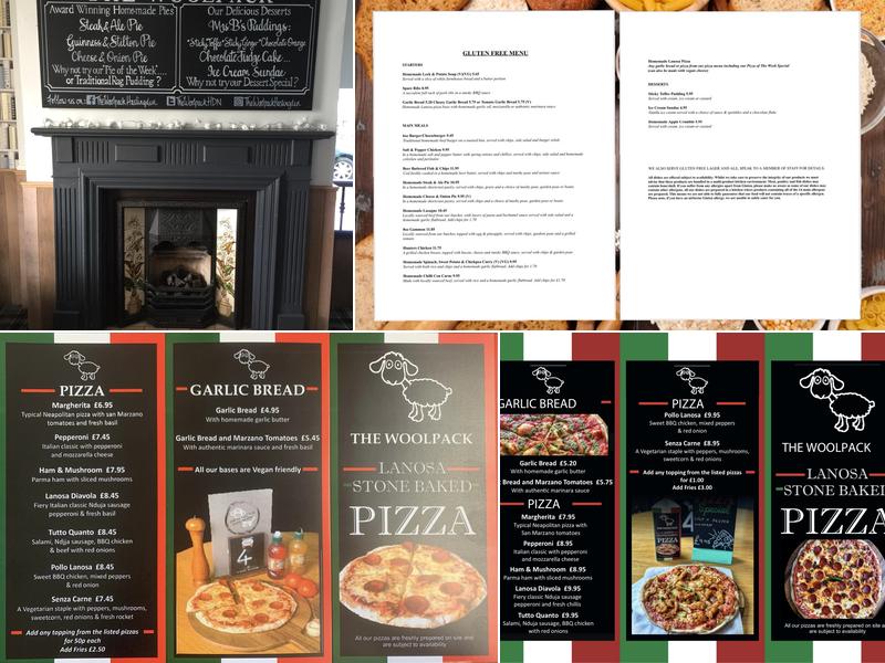 The Woolpack Menu