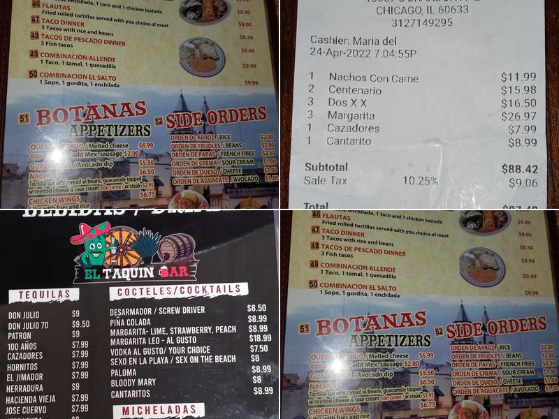 Taqueria El Taquin Menu