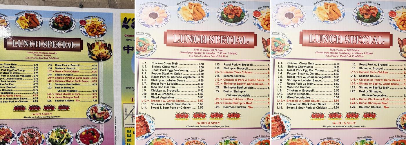 King Wok Menu