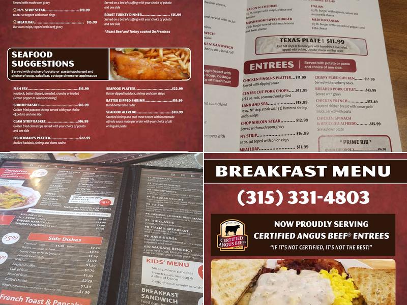 Canal View Family Restaurant Menu