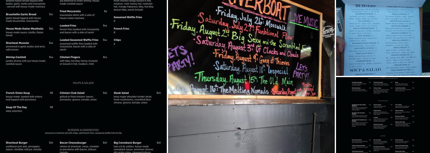 Riverboat Bar Menu