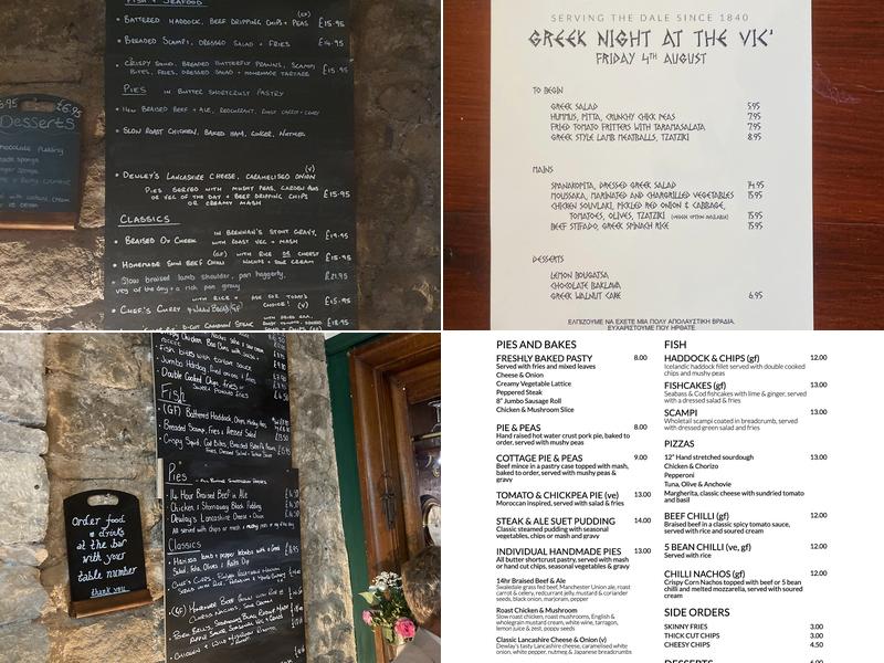 The Victoria Inn Menu