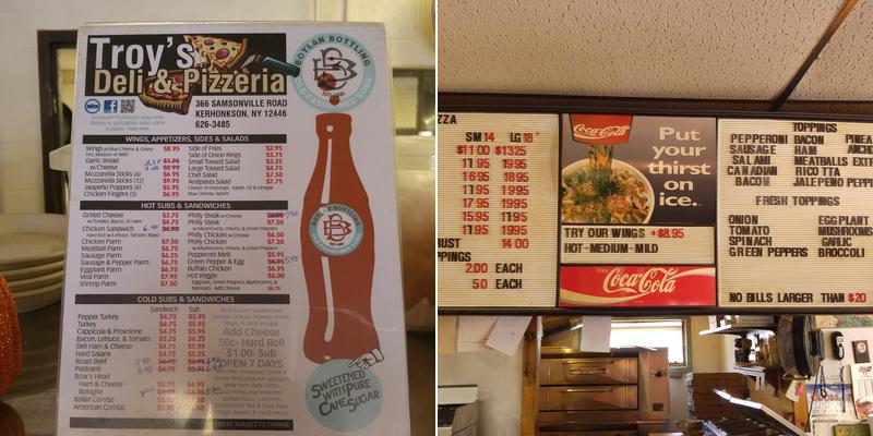 Troy's Deli & Pizzeria Menu