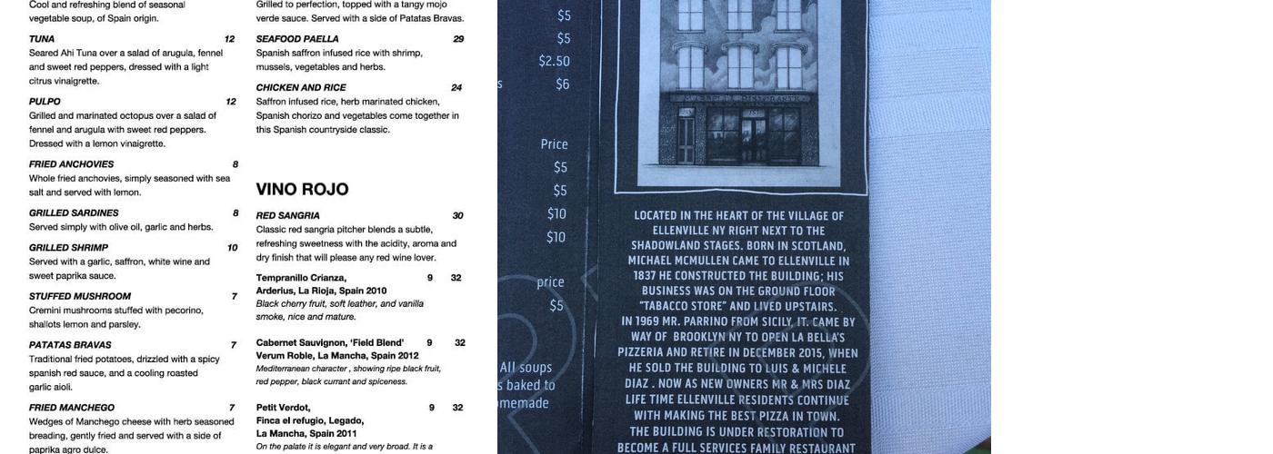 Marbella Menu