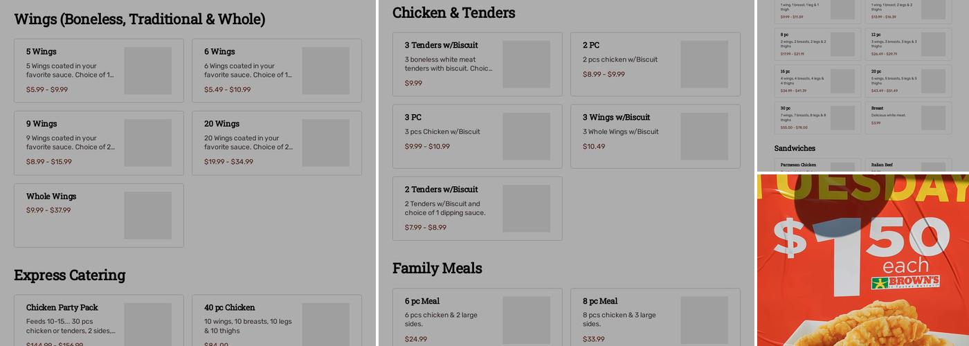 Brown's Chicken Menu