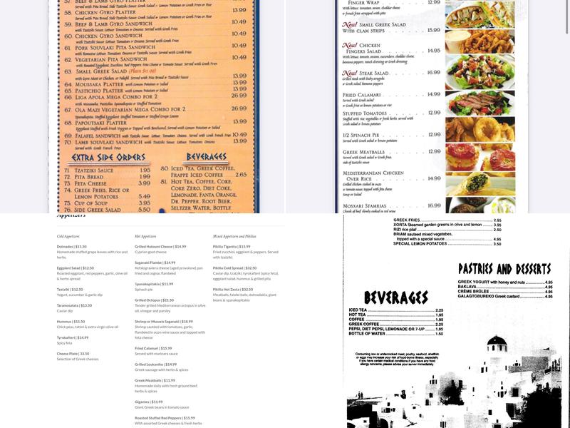 Opa Gyros Menu