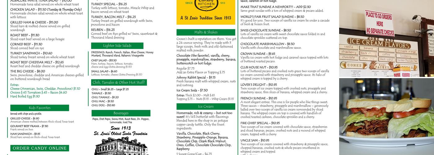 Crown Candy Kitchen Menu