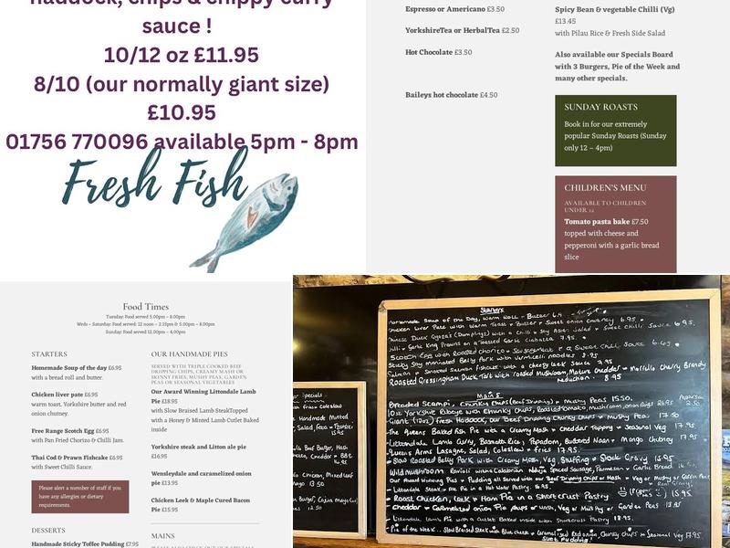 The Queens Arms Menu