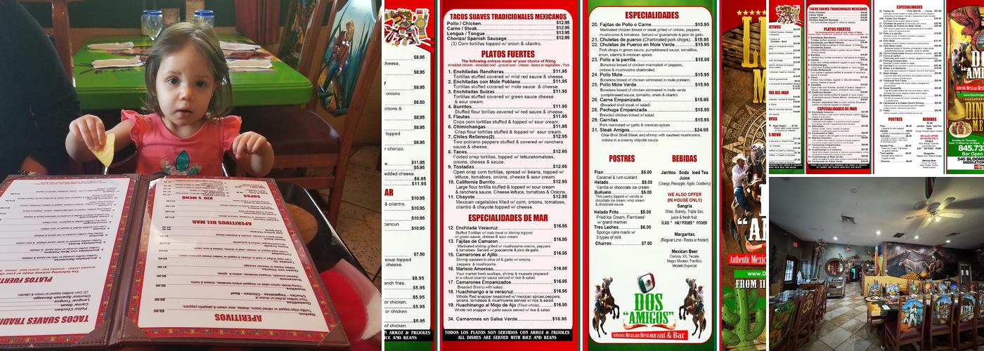 Dos Amigos Menu