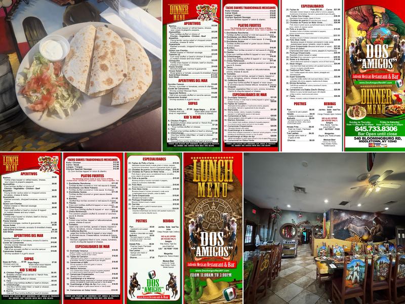 Dos Amigos Menu