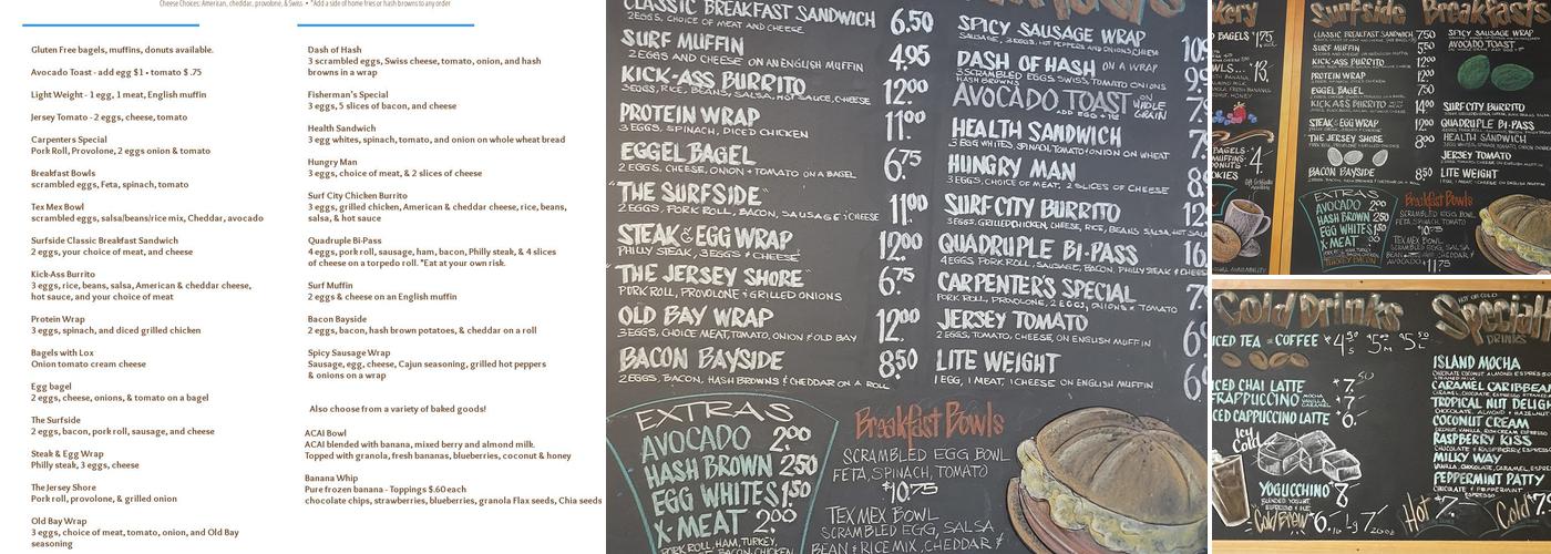 Surfside Coffee House Menu