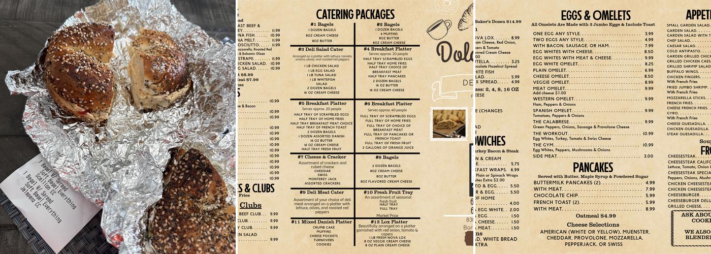 Dolce Bagel & Cafe Menu