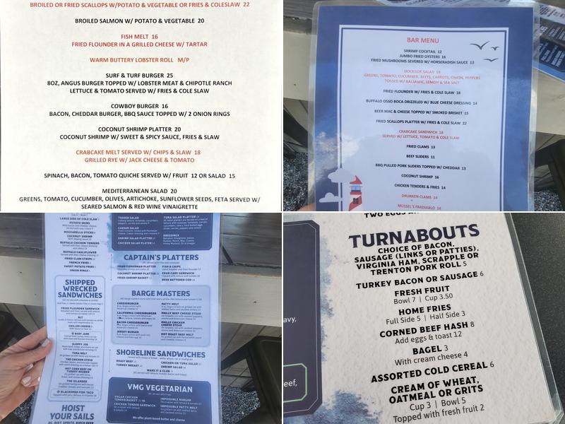 Dockside Cafe Menu