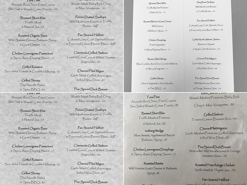 Yellowfin Menu