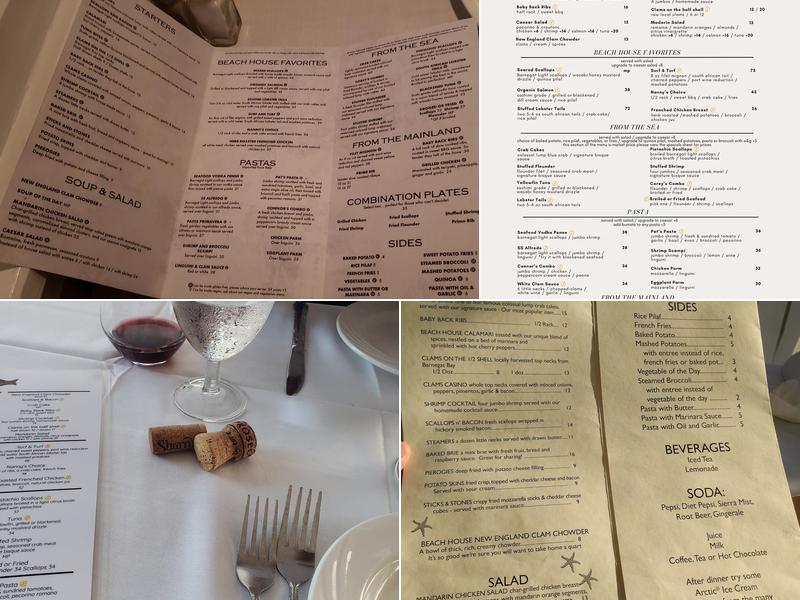 The Beach House Restaurant LBI Menu