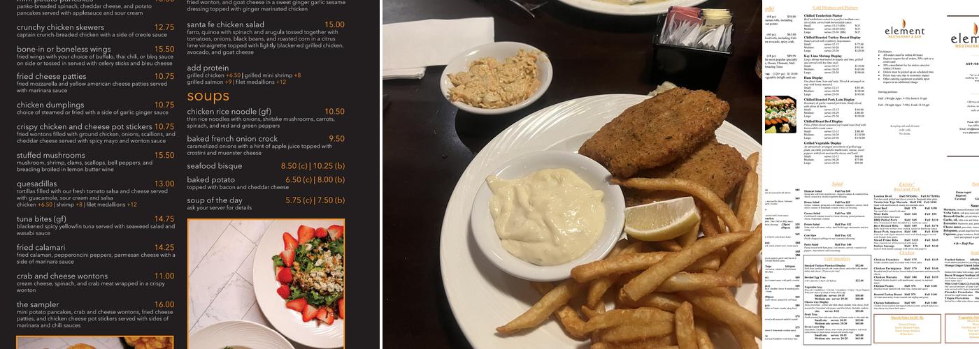 Element Restaurant & Bar Menu