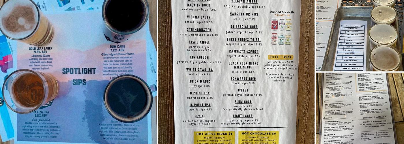 Devils Backbone Basecamp Brewpub Menu