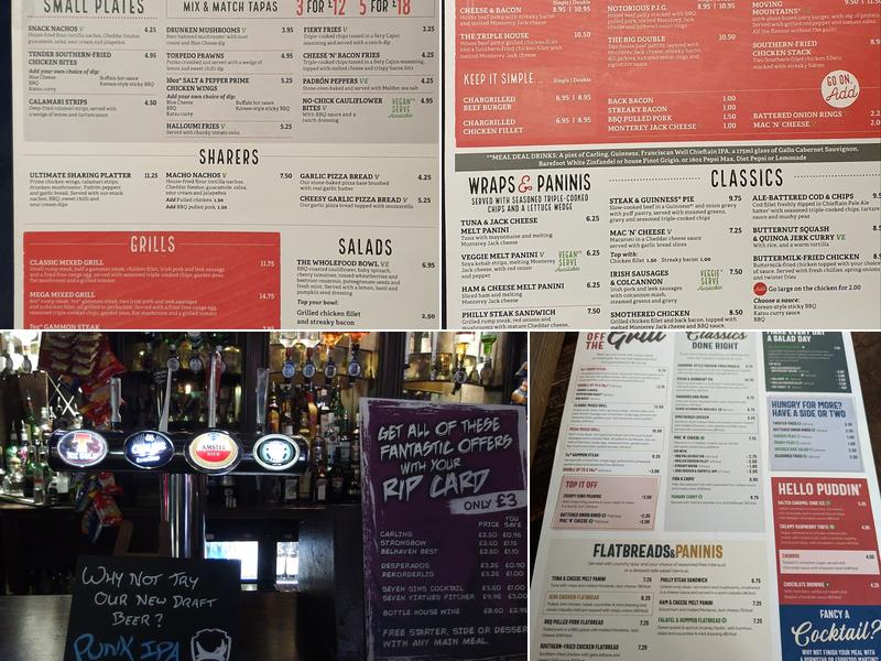 O'Neill'S Aberdeen Menu