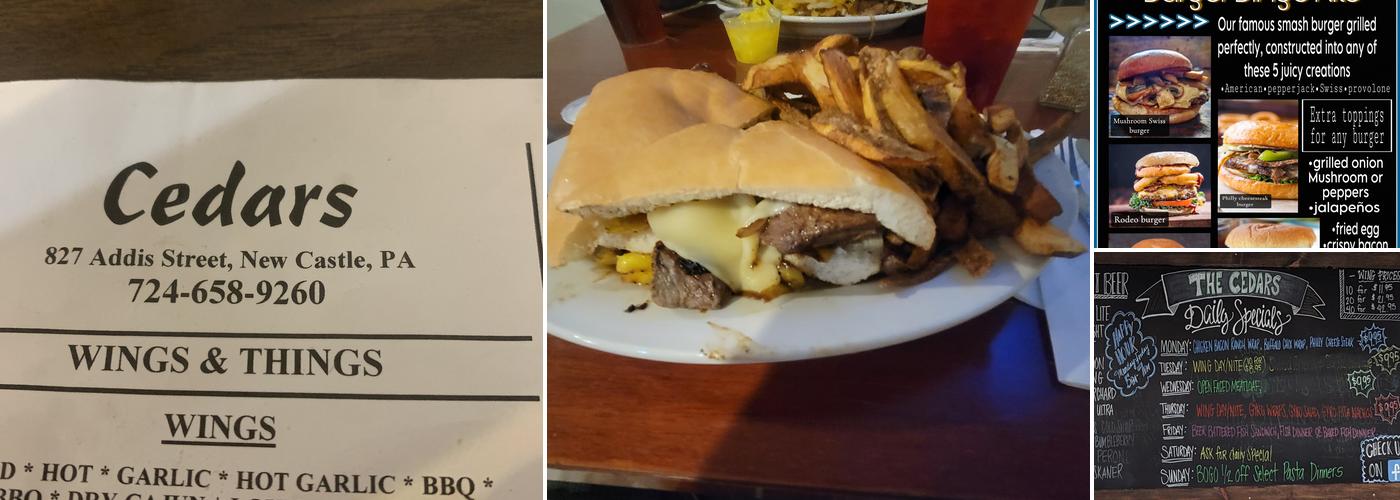 Cedars Menu