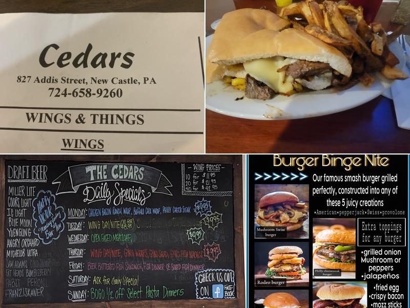 Cedars Menu