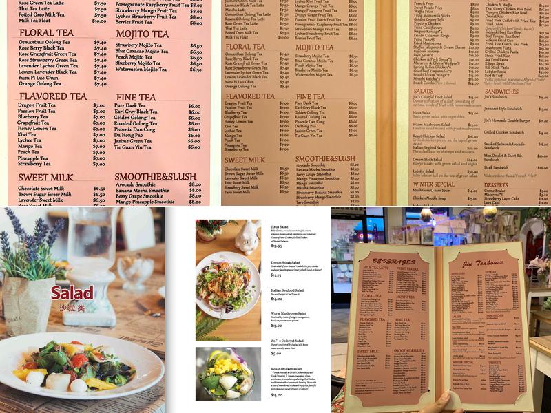 Jin Tea House Menu