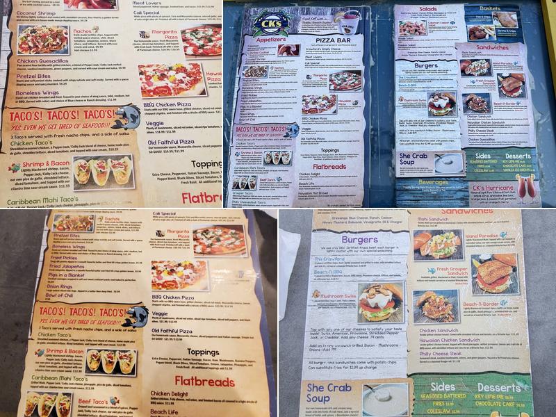 Beachcraft Local Pints & Bites Menu