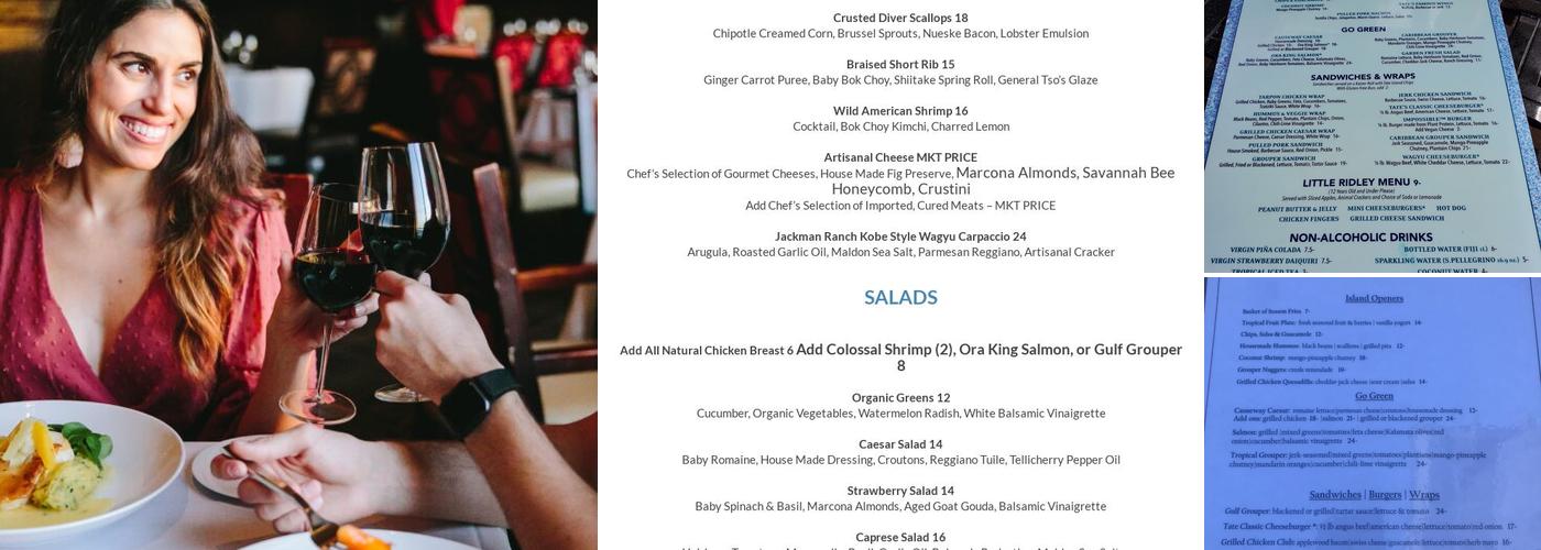 Tate Island Grill Menu