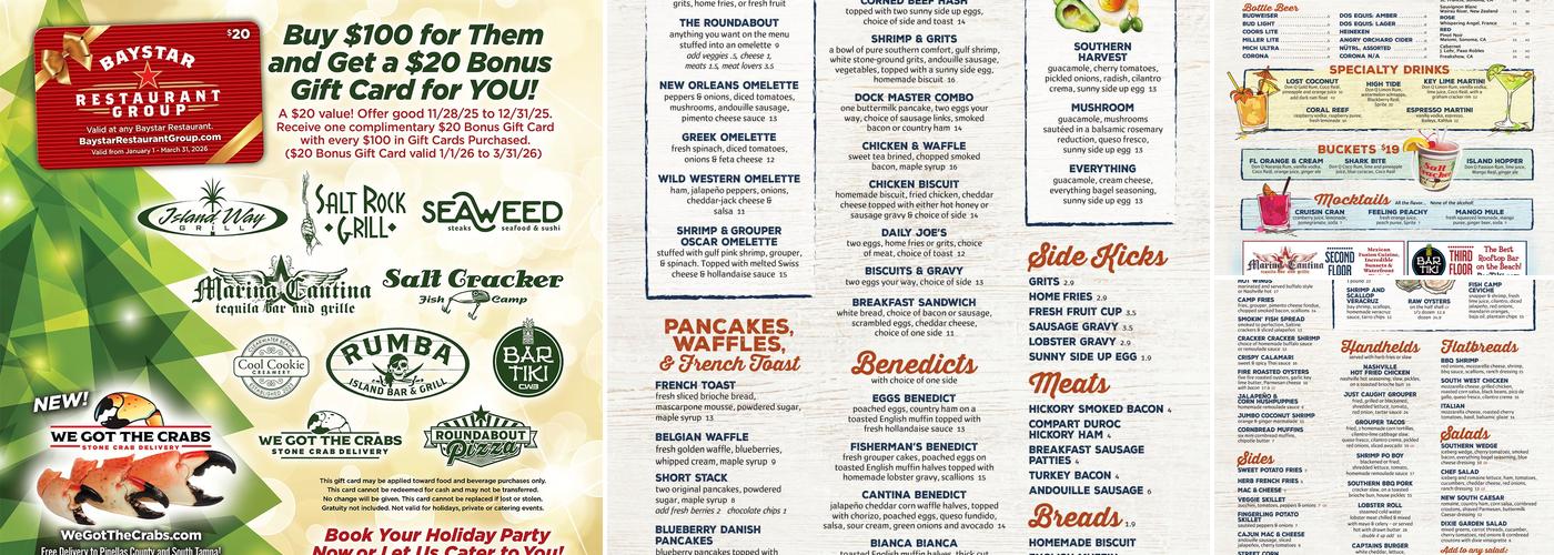 Salt Cracker Fish Camp Menu