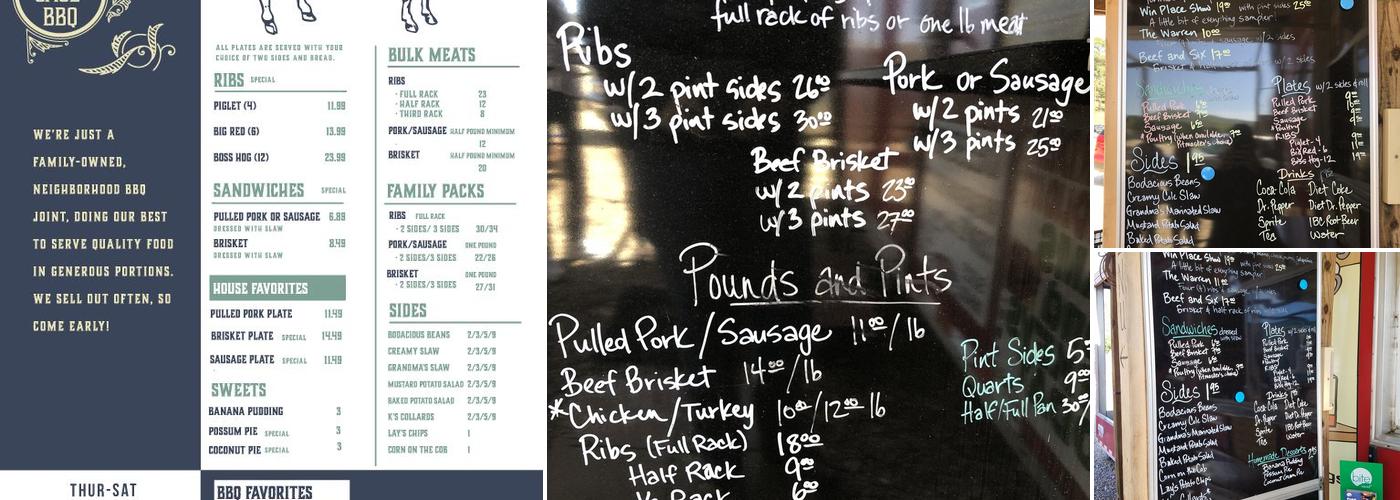 Rib Cage BBQ Menu
