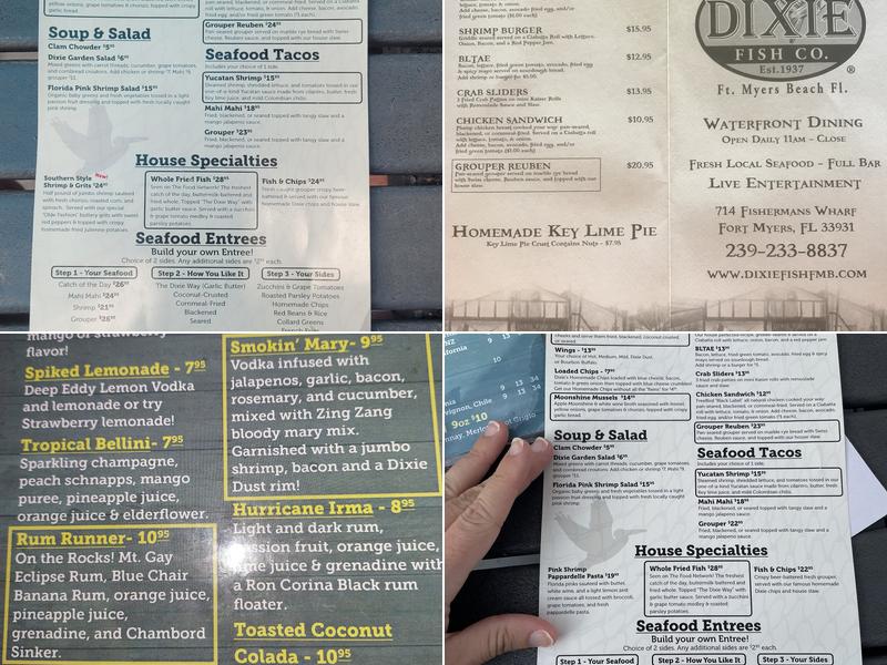Dixie Fish Company Menu
