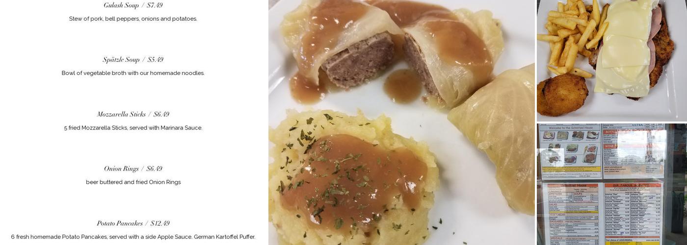 Schnitzel House Menu