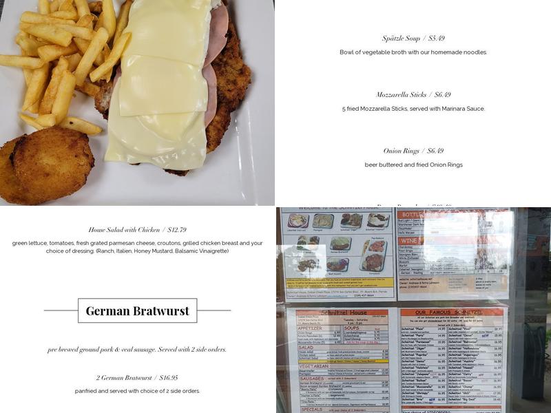 Schnitzel House Menu