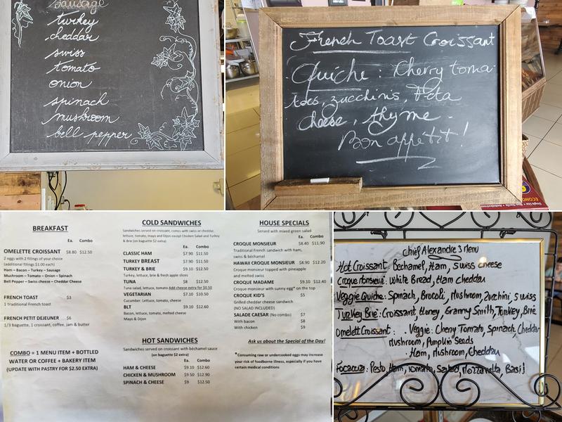 Les Petits Pleasures Menu