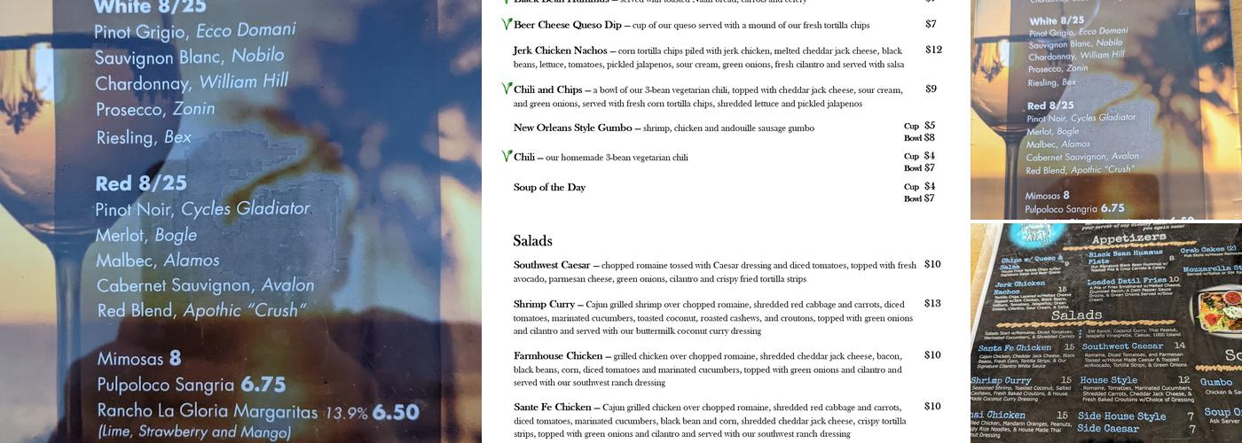 Back 40 A1A Menu
