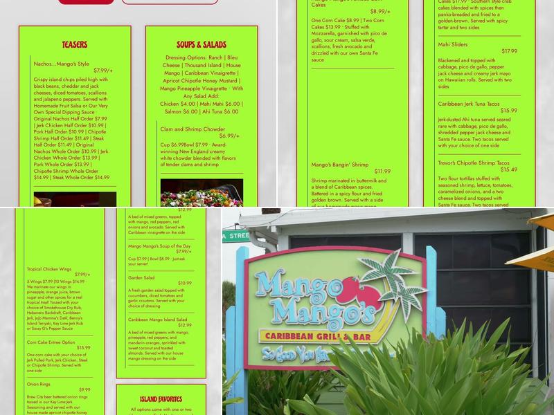 Mango Mango's Menu