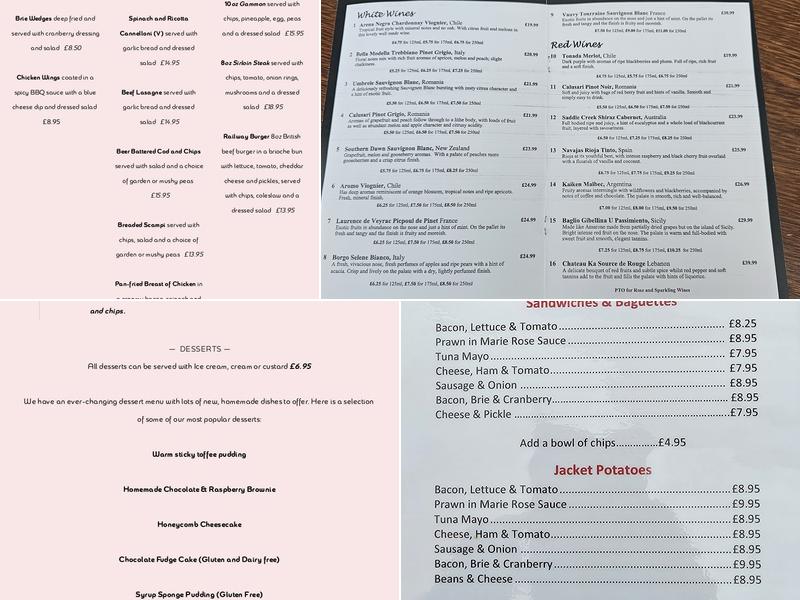 The Railway Inn Ripple Menu