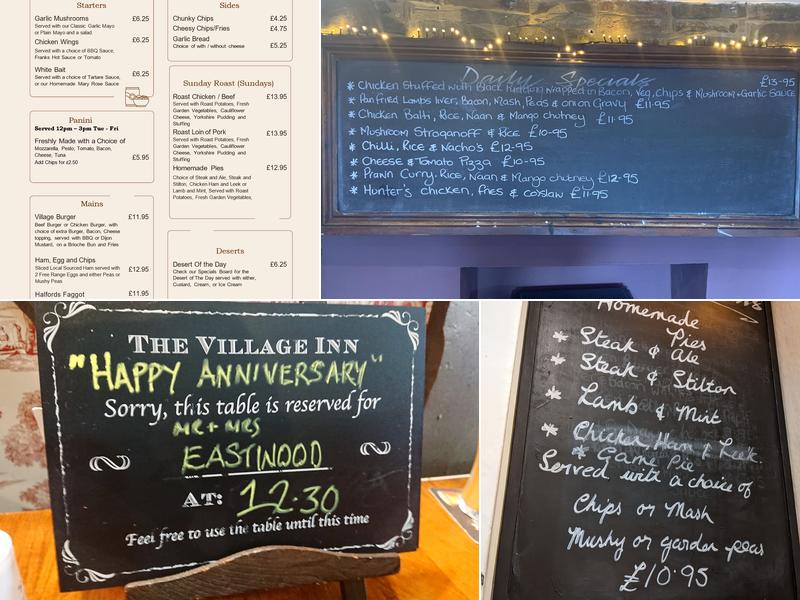 The Village Inn Menu