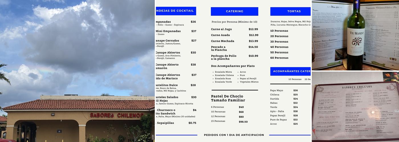 Sabores Chilenos Menu