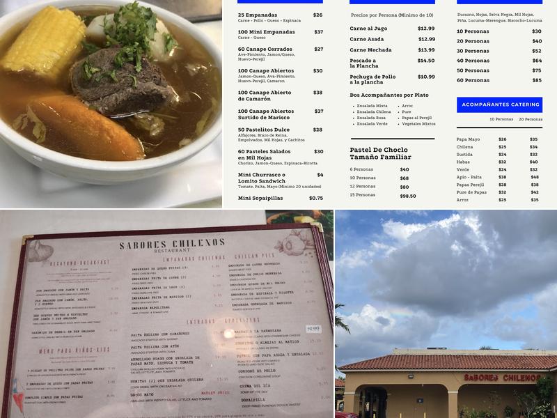 Sabores Chilenos Menu