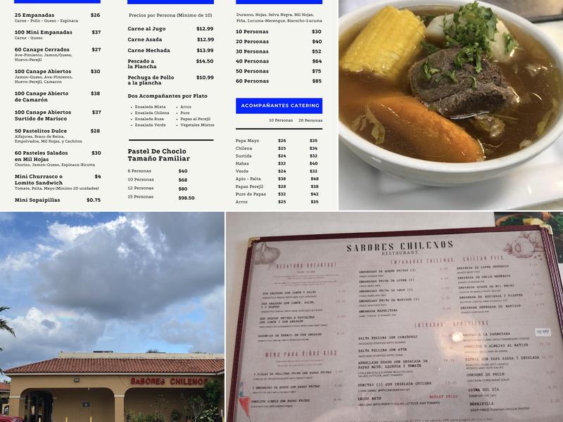 Sabores Chilenos Menu