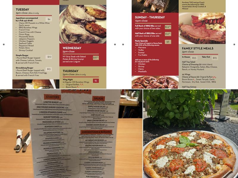 Pub 447 Menu