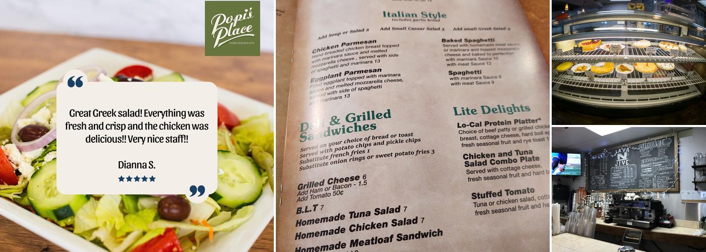 Popi's Place Too Menu