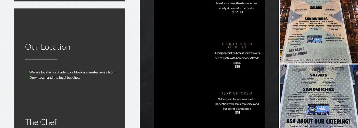 Rodney's Jamaican Grill Menu