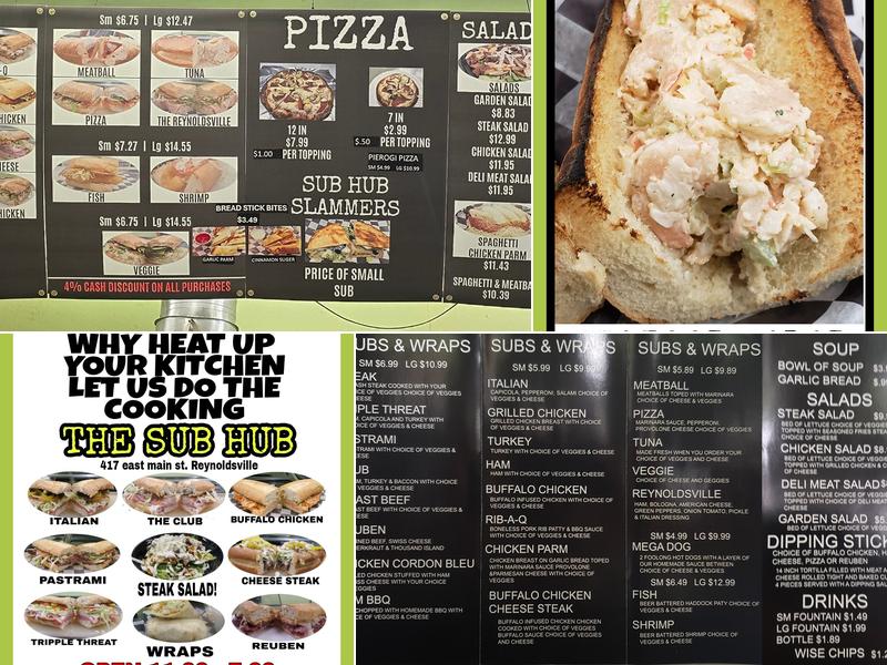 THE SUB HUB Menu