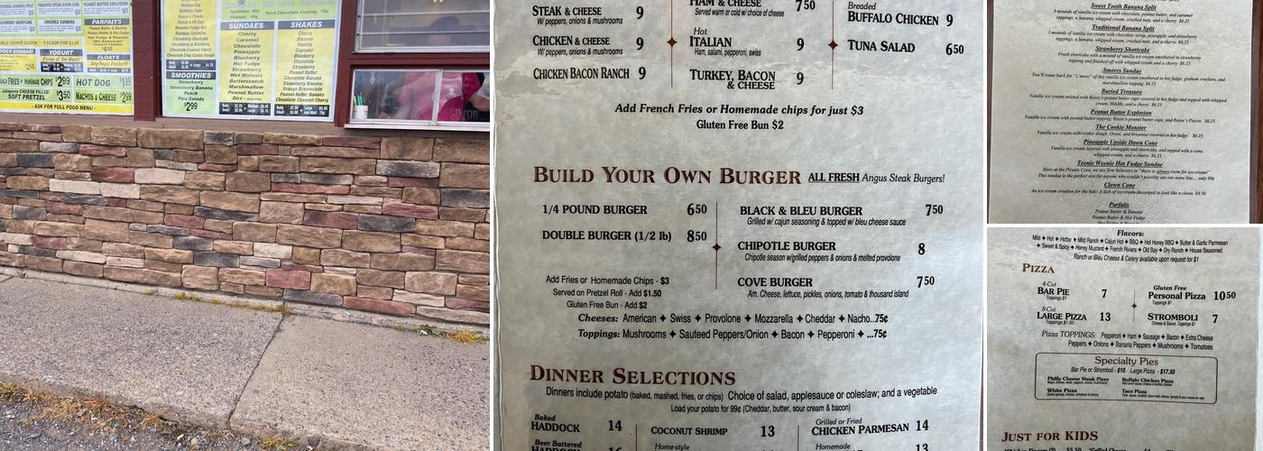 Pirates Cove Pub and Grill Menu