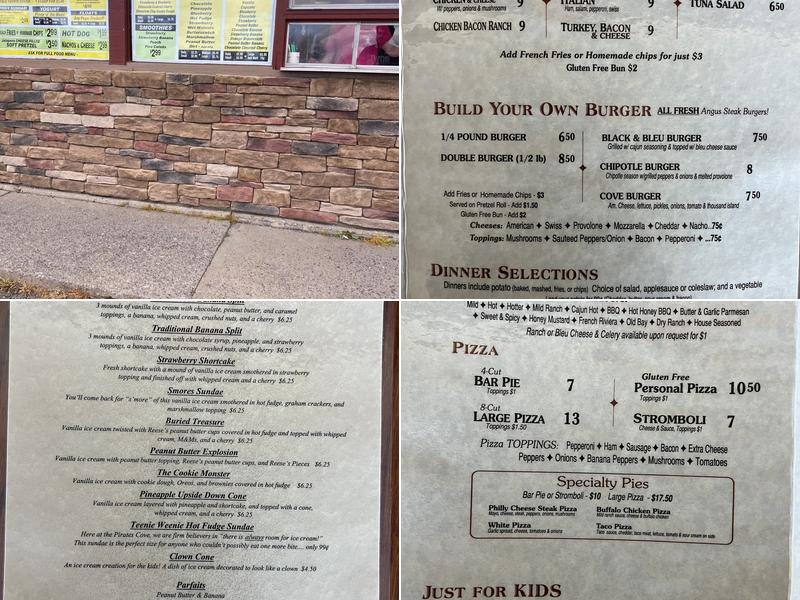 Pirates Cove Pub and Grill Menu