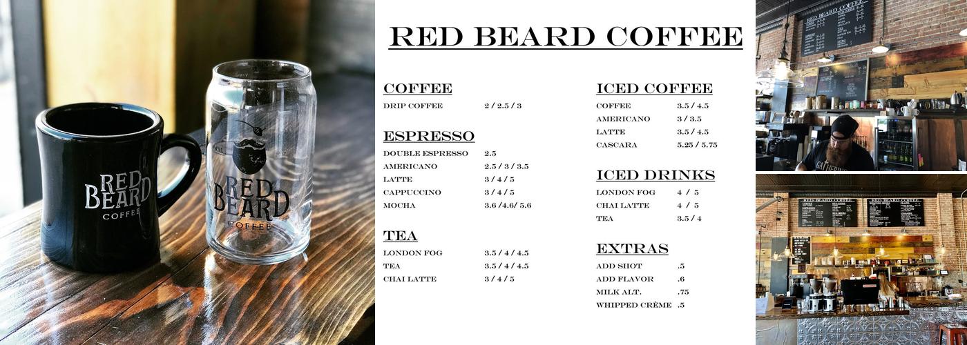 Red Beard Coffee Menu